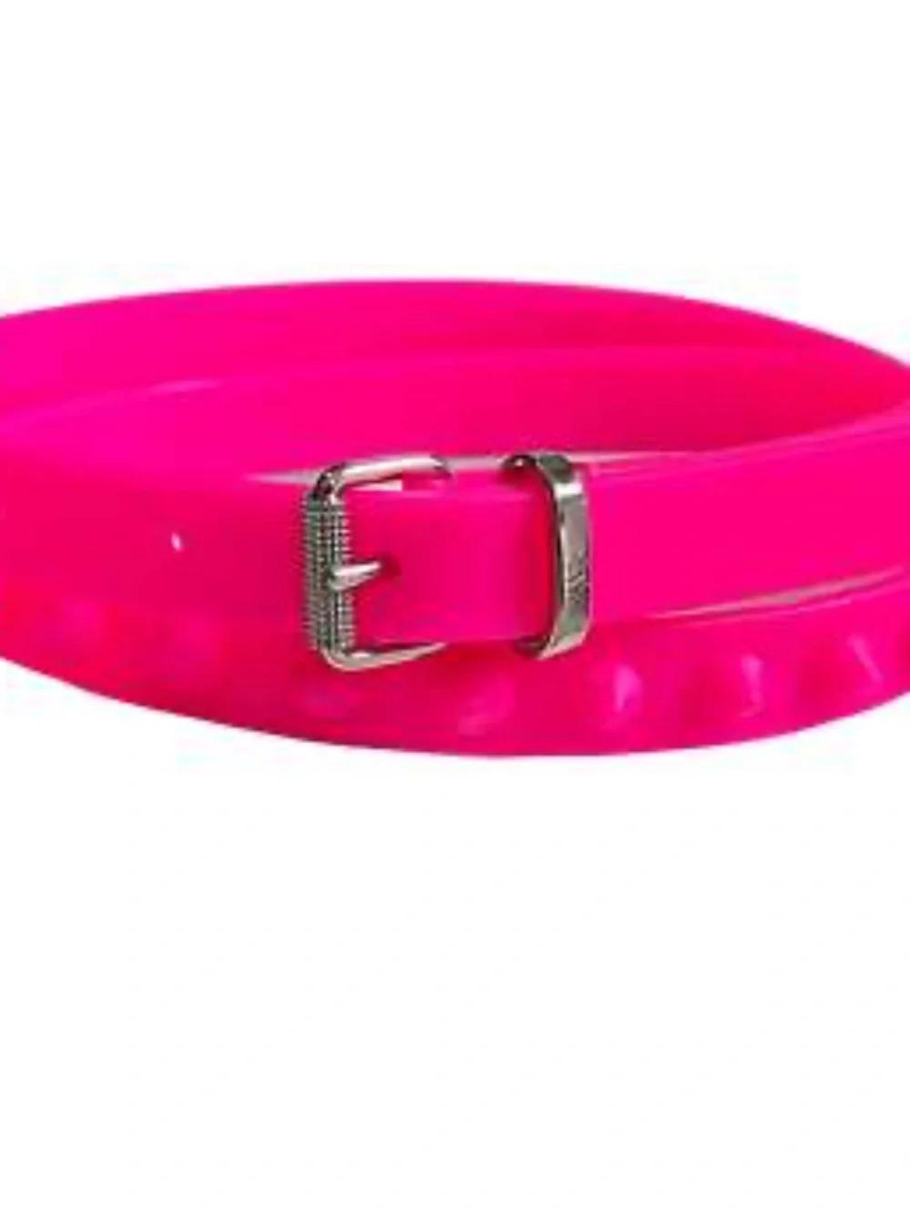 Christian Louboutin Loubi Spike Belt in Fuchsia Pink